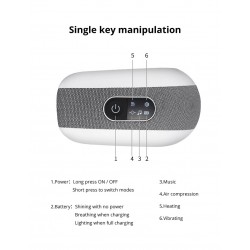 Massageador ocular inteligente - compressão de ar aquecido - olhos cansados - olheiras - massagem - relaxamento - Bluetooth