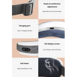 Smart eye massager - heated air compression - tired eyes - dark circles - massage - relaxation - BluetoothMassage