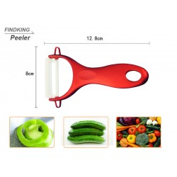Conjunto de facas de cozinha em cerâmica - com suporte - cabos vermelhos