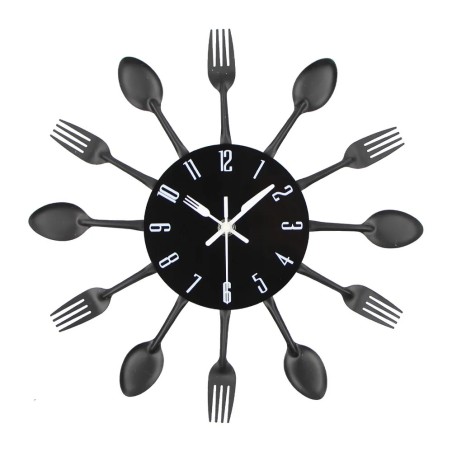 Relógio de parede moderno - com talheres de cozinha