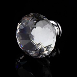 Decorative furniture knob - handle - drawer - wardrobe - crystal diamond - 30mmFurniture