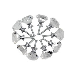 Decorative furniture knob - handle - drawer - wardrobe - crystal diamond - 30mmFurniture