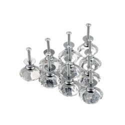 Decorative furniture knob - handle - drawer - wardrobe - crystal diamond - 30mmFurniture