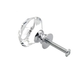 Decorative furniture knob - handle - drawer - wardrobe - crystal diamond - 30mmFurniture