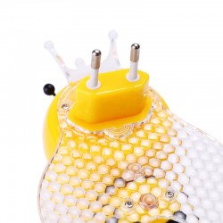 Luz noturna LED - tomada de parede - com sensor - abelha de desenho animado