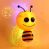 Luz noturna LED - tomada de parede - com sensor - abelha de desenho animado