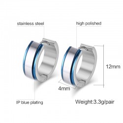 Small hoops earrings - blue platingEarrings