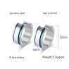 Small hoops earrings - blue platingEarrings