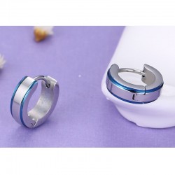 Small hoops earrings - blue platingEarrings