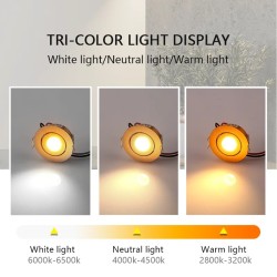 Spots LED de teto - embutidos - COB - 3W - 10 peças