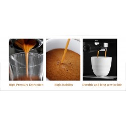 BioloMix - máquina de café - para café expresso / cappuccino / latte / mocha - com bocal de leite - 20 Bar