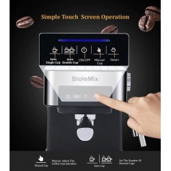 BioloMix - máquina de café - para café expresso / cappuccino / latte / mocha - com bocal de leite - 20 Bar