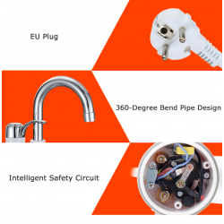 Faucet with electric instant hot water heaterKitchen faucets