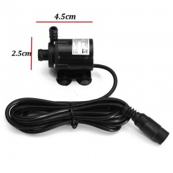 Mini bomba de água sem escovas - motor submersível - 800L/H 5m - 12V / 24V