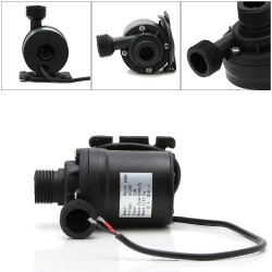 Mini bomba de água sem escovas - motor submersível - 800L/H 5m - 12V / 24V