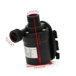 Mini bomba de água sem escovas - motor submersível - 800L/H 5m - 12V / 24V