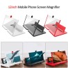 12 polegadas / 14 polegadas - ampliador de tela de telefone 3D - amplificador HD - com suporte dobrável