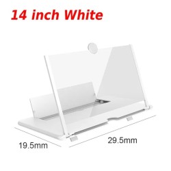 12 polegadas / 14 polegadas - ampliador de tela de telefone 3D - amplificador HD - com suporte dobrável