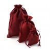Sacos de presente de Natal em linho - com cordão - 10 peças -
