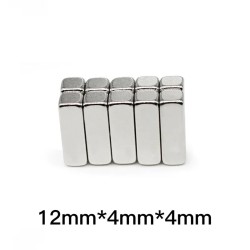 N35 - ímã de neodímio - bloco forte - 12 * 4 * 4mm - 10 peças
