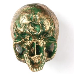 Crânio humano feito de resina artesanal - bronze