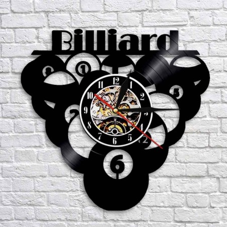 Bilhar - bolas - LED - relógio de parede