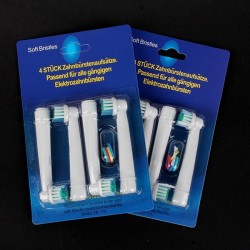 Cabeça de escova de dentes elétrica - para Oral B 3D - 4 peças -