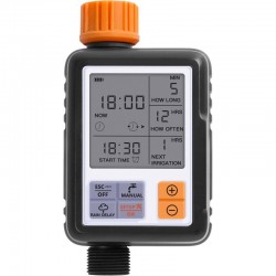 Rega automática de jardim - temporizador eletrônico - controlador - display LCD