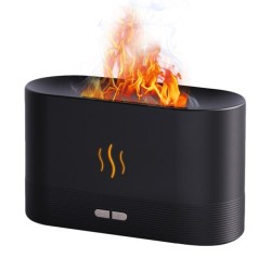 Umidificador de ar ultrassônico - difusor de óleos essenciais - chama LED colorida