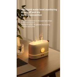 Umidificador de ar ultrassônico - difusor de óleos essenciais - chama LED colorida