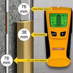 Localizador eletrônico de centro de pino 3 em 1 - detector de fio vivo de metal / CA