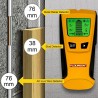 Localizador eletrônico de centro de pino 3 em 1 - detector de fio vivo de metal / CA