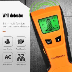 Localizador eletrônico de centro de pino 3 em 1 - detector de fio vivo de metal / CA