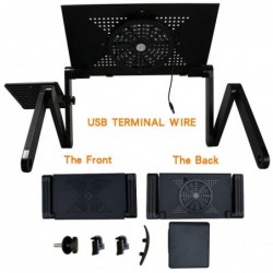 Suporte multifuncional para tablet / laptop - mesa - com mouse pad - ajustável - dobrável