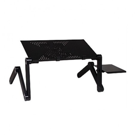 Suporte multifuncional para tablet / laptop - mesa - com mouse pad - ajustável - dobrável