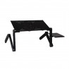 Suporte multifuncional para tablet / laptop - mesa - com mouse pad - ajustável - dobrável