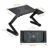 Suporte multifuncional para tablet / laptop - mesa - com mouse pad - ajustável - dobrável