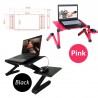 Suporte multifuncional para tablet / laptop - mesa - com mouse pad - ajustável - dobrável