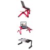Suporte multifuncional para tablet / laptop - mesa - com mouse pad - ajustável - dobrável
