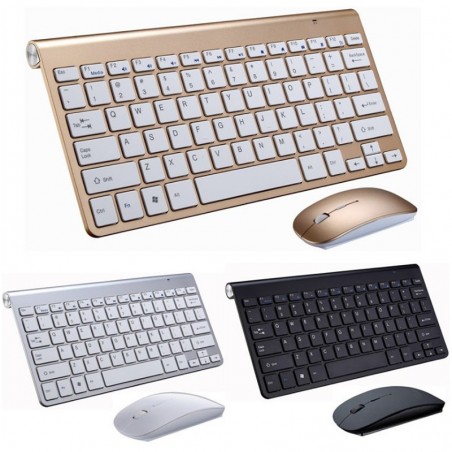 Teclado sem fio com mouse / receptor USB 2.4G