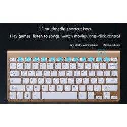 Teclado sem fio com mouse / receptor USB 2.4G