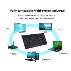 Teclado sem fio com mouse / receptor USB 2.4G