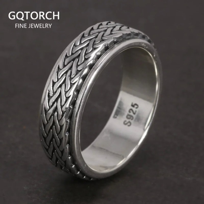 925 Sterling silver - rotatable ring - spinner designRings