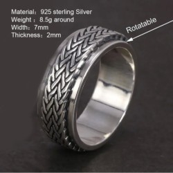 925 Sterling silver - rotatable ring - spinner designRings