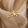 Colar palmeira - ouro - prata 45 cm