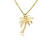 Colar palmeira - ouro - prata 45 cm
