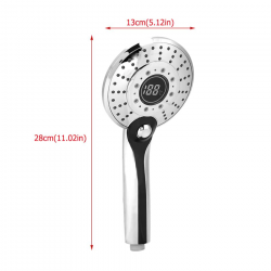 Chuveiro digital com led de 3 cores - controlador de temperatura