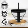 Filtro de café reutilizável - malha de náilon - lavável - para 8-12