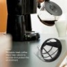 Filtro de café reutilizável - malha de náilon - lavável - para 8-12