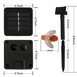 Luzes LED com abelhas - jardim - movido a energia solar - luzes de Natal